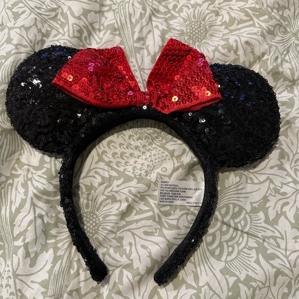 Sequined Minnie Ears Headband